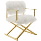Modway Action Pure White Cashmere Accent Director's Chair Gold White | Accent Chairs | Modishstore-2
