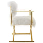 Modway Action Pure White Cashmere Accent Director's Chair Gold White | Accent Chairs | Modishstore-3