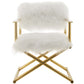 Modway Action Pure White Cashmere Accent Director's Chair Gold White | Accent Chairs | Modishstore-5