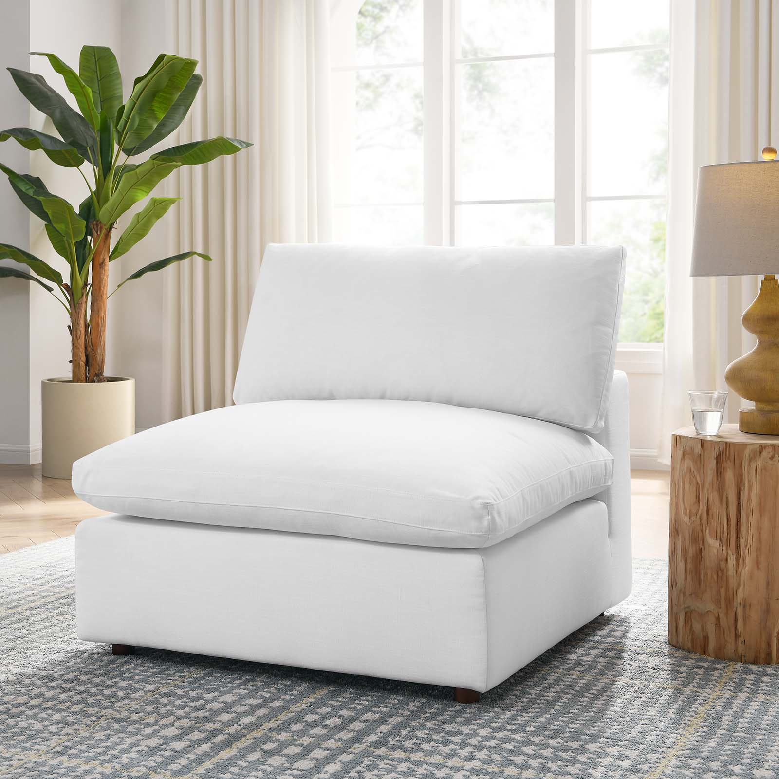 Commix Down Filled Overstuffed Armless Chair By Modway - EEI-3270 | Sofas | Modishstore - 1