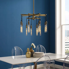 Resolve Antique Brass Ceiling Light Pendant Chandelier By Modway - EEI-3274