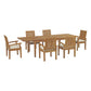 Modway Marina 7 Piece Outdoor Patio Teak Outdoor Dining Set-EEI-3279 - EEI-3279 | Outdoor Dining Sets | Modishstore - 1