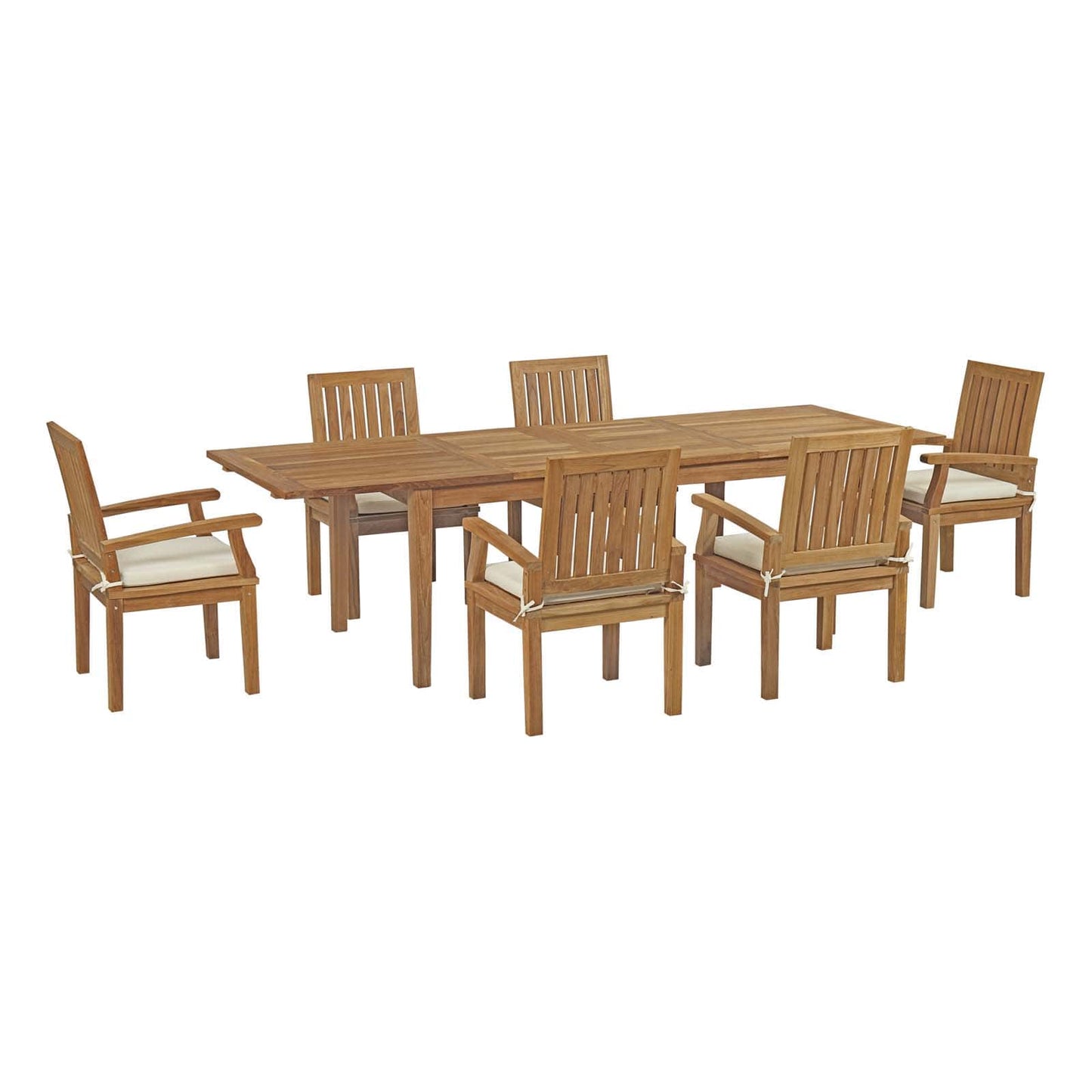 Modway Marina 7 Piece Outdoor Patio Teak Outdoor Dining Set-EEI-3279 - EEI-3279 | Outdoor Dining Sets | Modishstore - 1