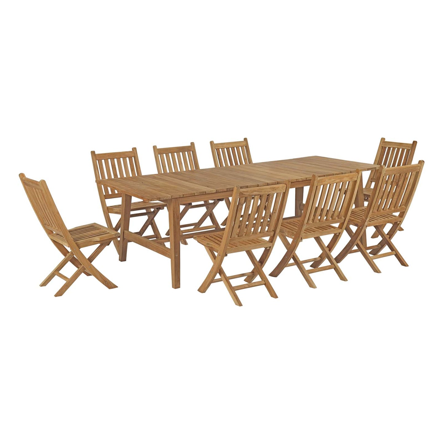 Marina 9 Piece Outdoor Patio Teak Dining Set By Modway - EEI-3313 | Dining Sets | Modishstore - 2