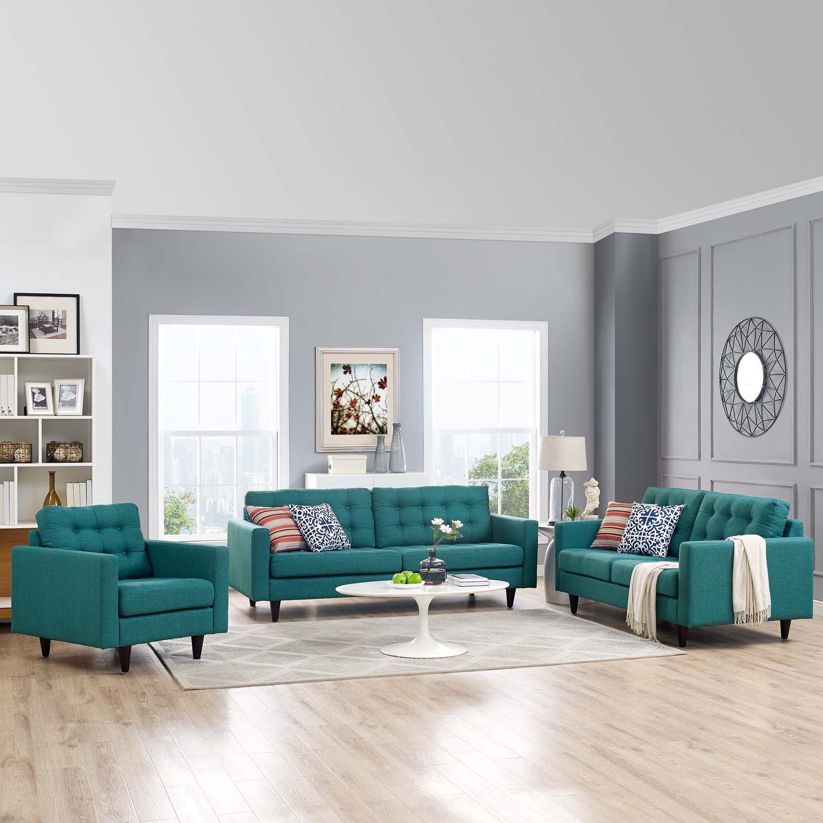 Modway Empress Sofa, Loveseat and Armchair Set of 3 | Sofas | Modishstore