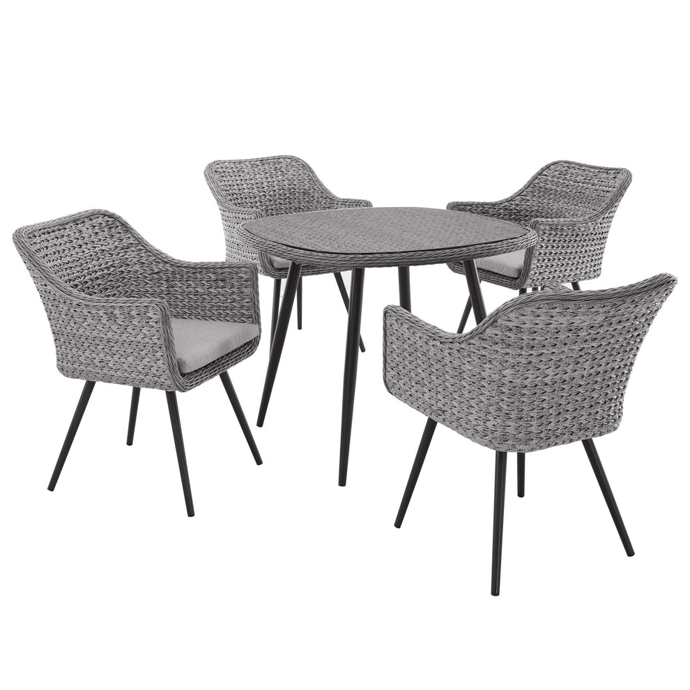 Modway Endeavor 5 Piece Outdoor Patio Wicker Rattan Dining Set - EEI-3320 | Outdoor Dining Sets | Modishstore - 2