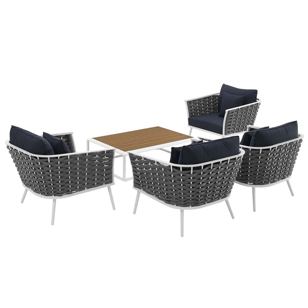 Modway Stance 5 Piece Outdoor Patio Aluminum Sectional Sofa Set - EEI-3321 | Outdoor Sofas, Loveseats & Sectionals | Modishstore - 12