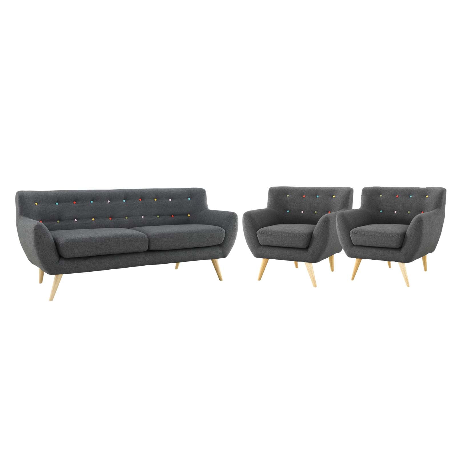 Modway Remark 3 Piece Living Room Set | Sofas | Modishstore-42