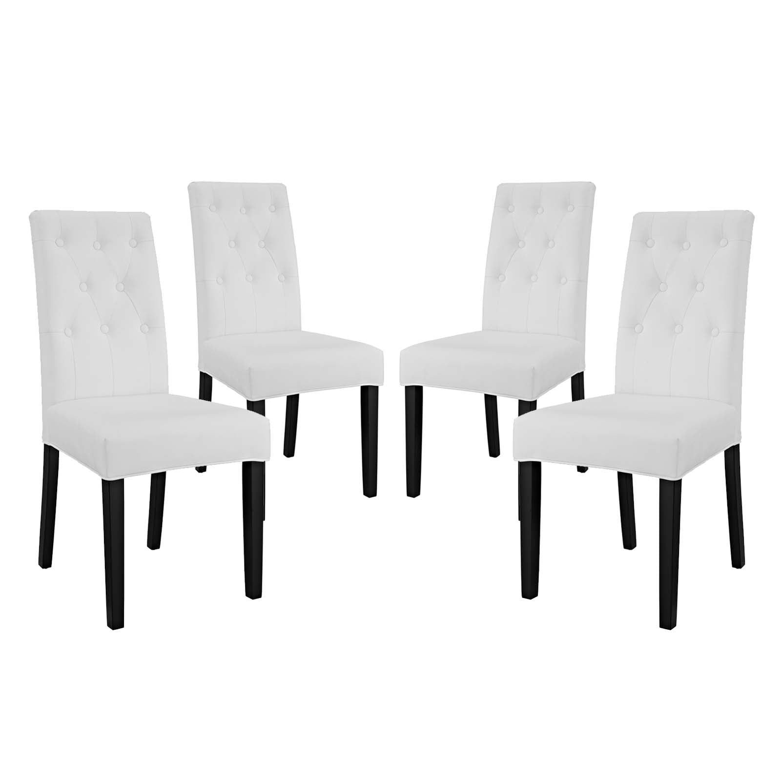 Modway Confer Dining Side Chair Vinyl Set of 4 | Dining Chairs | Modishstore-7