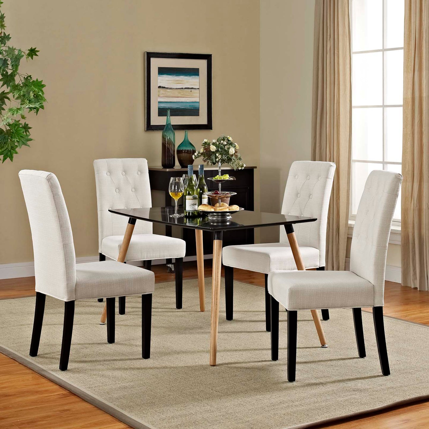 Modway Confer Dining Side Chair Fabric Set of 4 | Dining Chairs | Modishstore-6