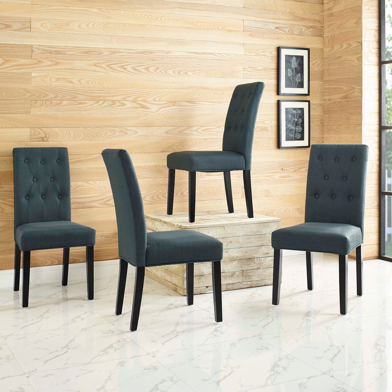 Modway Confer Dining Side Chair Fabric Set of 4 | Dining Chairs | Modishstore