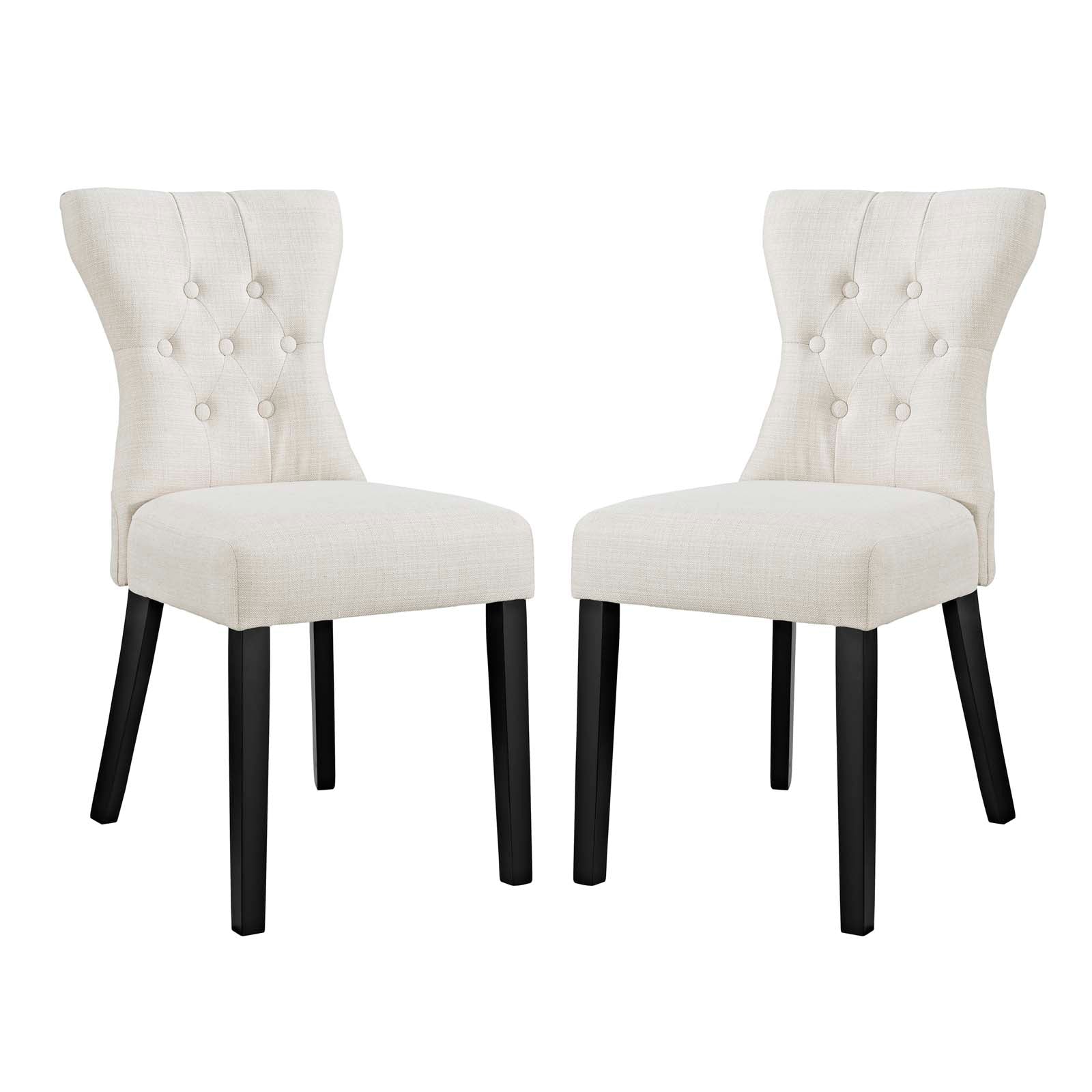 Modway Silhouette Dining Side Chairs Upholstered Fabric Set of 2 | Dining Chairs | Modishstore-8