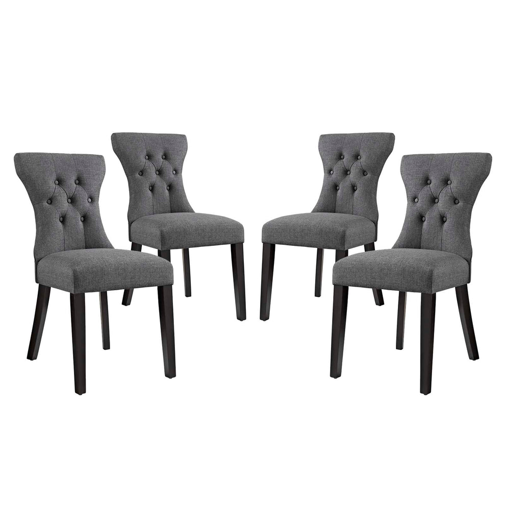 Modway Silhouette Dining Side Chairs Upholstered Fabric Set of 4 - EEI-3328 | Dining Chairs | Modishstore - 8