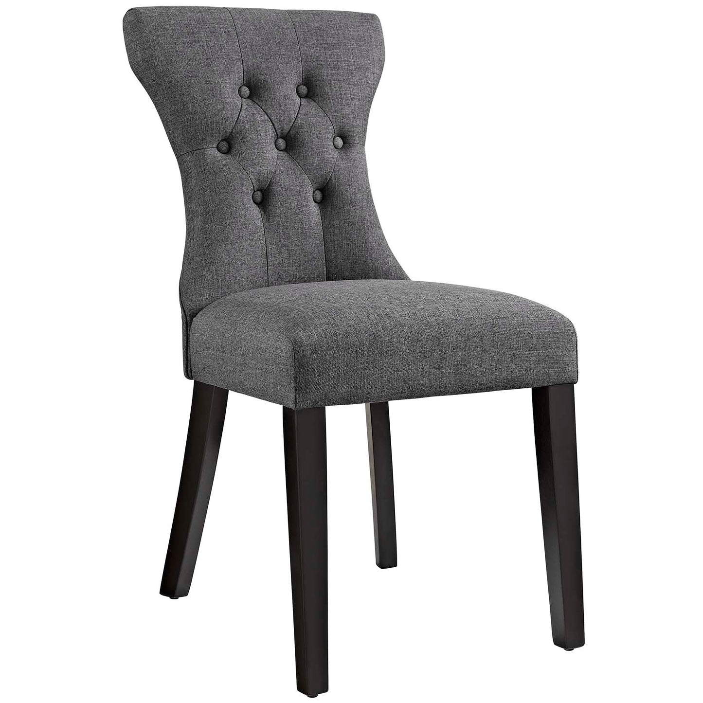 Modway Silhouette Dining Side Chairs Upholstered Fabric Set of 4 | Dining Chairs | Modishstore-9
