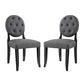 Button Dining Side Chair Upholstered Fabric Set of 2 By Modway - EEI-3329 | Dining Chairs | Modishstore - 2