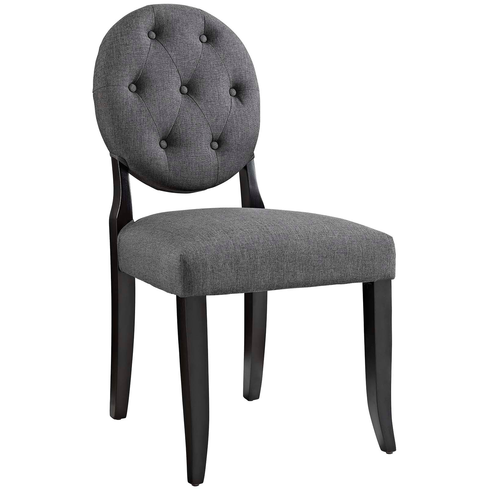 Button Dining Side Chair Upholstered Fabric Set of 2 By Modway - EEI-3329 | Dining Chairs | Modishstore - 3