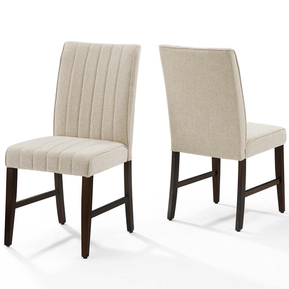 Modway Motivate Channel Tufted Upholstered Fabric Dining Chair Set of 2 - EEI-3333 | Dining Chairs | Modishstore - 2