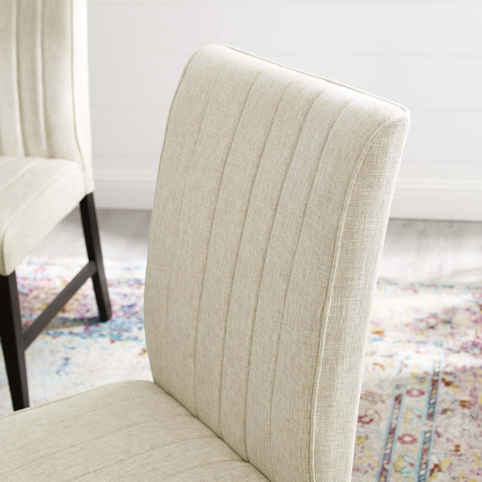 Modway Motivate Channel Tufted Upholstered Fabric Dining Chair Set of 2 - EEI-3333 | Dining Chairs | Modishstore - 8