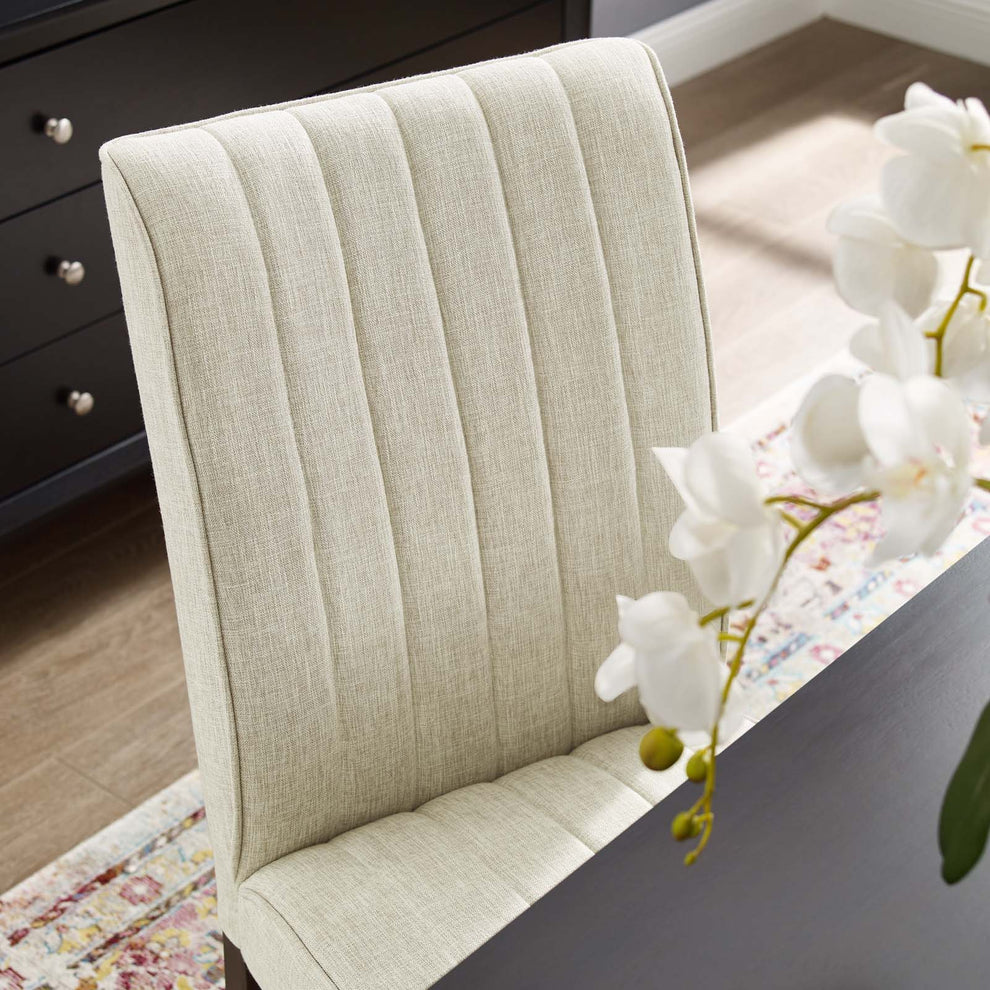 Modway Motivate Channel Tufted Upholstered Fabric Dining Chair Set of 2 - EEI-3333 | Dining Chairs | Modishstore - 7