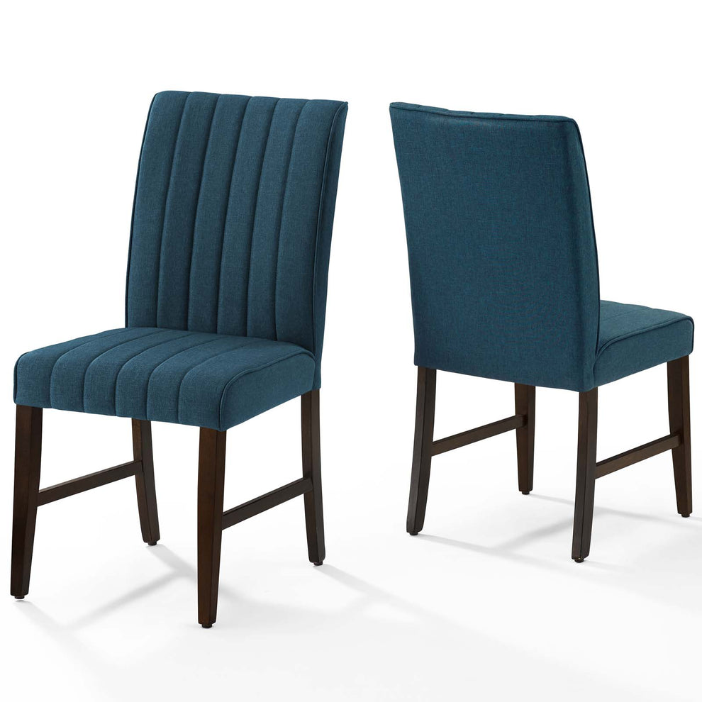 Modway Motivate Channel Tufted Upholstered Fabric Dining Chair Set of 2 - EEI-3333 | Dining Chairs | Modishstore - 15