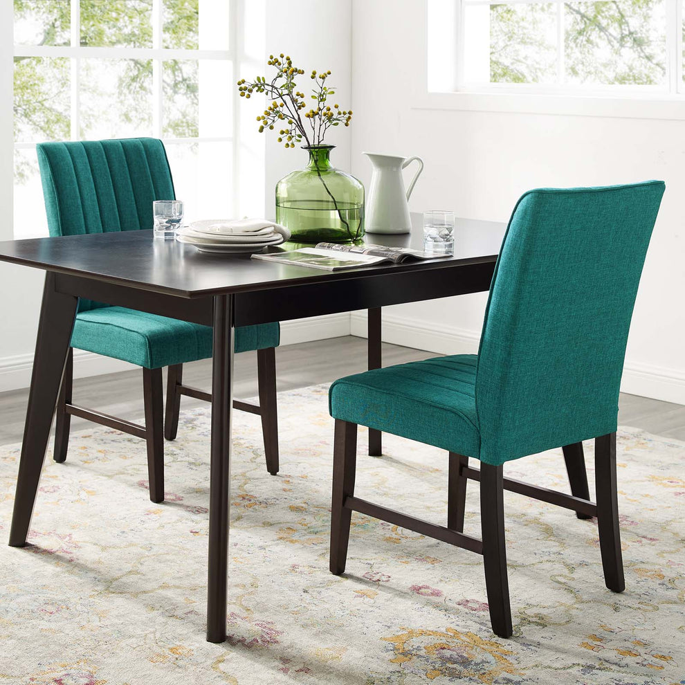 Modway Motivate Channel Tufted Upholstered Fabric Dining Chair Set of 2 - EEI-3333 | Dining Chairs | Modishstore - 17