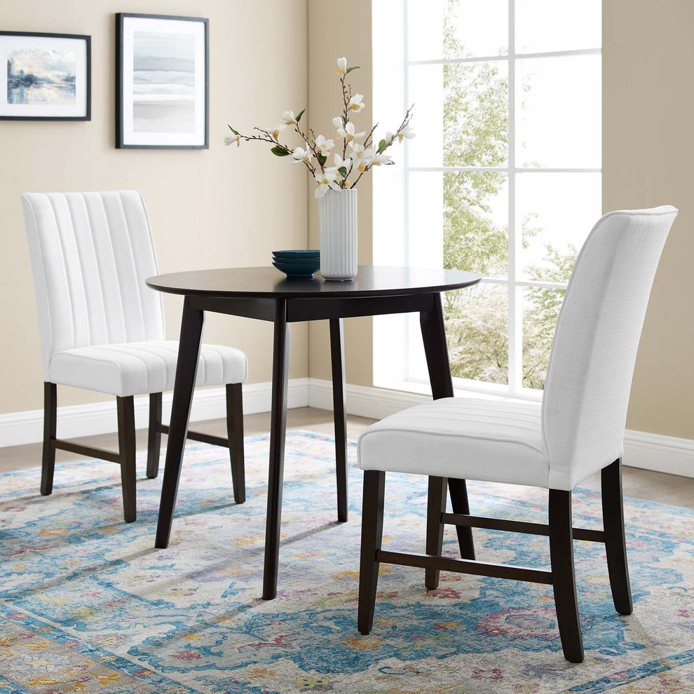 Modway Motivate Channel Tufted Upholstered Fabric Dining Chair Set of 2 - EEI-3333 | Dining Chairs | Modishstore - 23