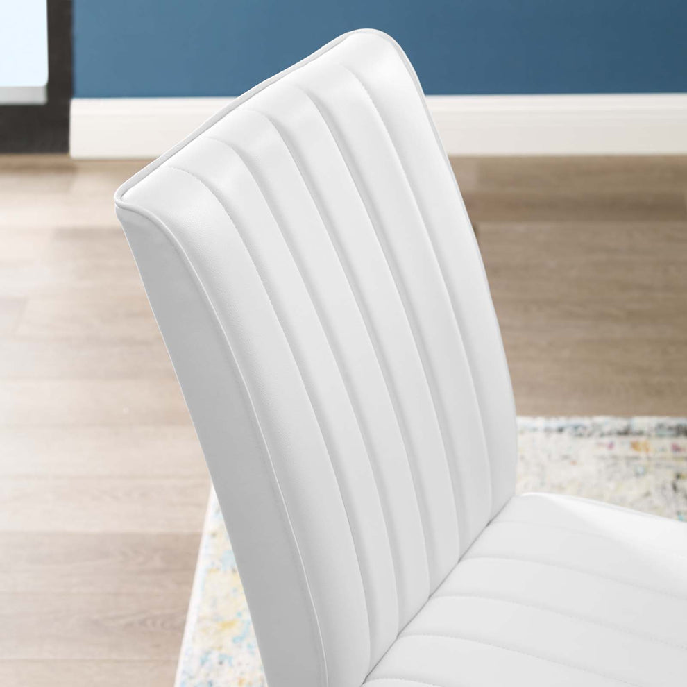 Modway Motivate Channel Tufted Upholstered Faux Leather Dining Chair Set of 2 - EEI-3334 | Dining Chairs | Modishstore - 8