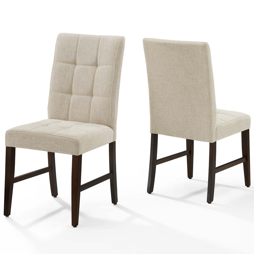 Modway Promulgate Biscuit Tufted Upholstered Fabric Dining Chair Set of 2 - EEI-3335 | Dining Chairs | Modishstore - 7