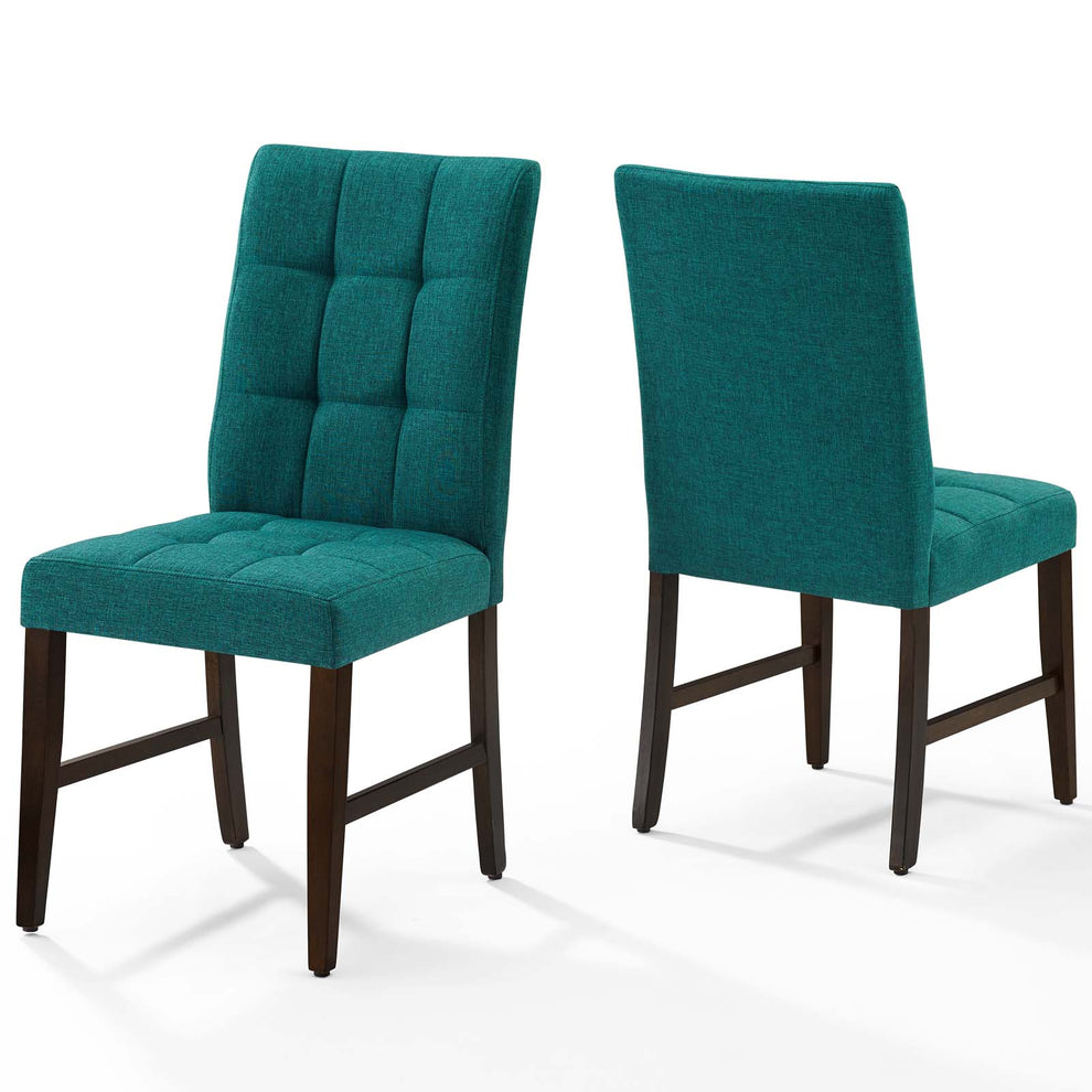 Modway Promulgate Biscuit Tufted Upholstered Fabric Dining Chair Set of 2 - EEI-3335 | Dining Chairs | Modishstore - 21