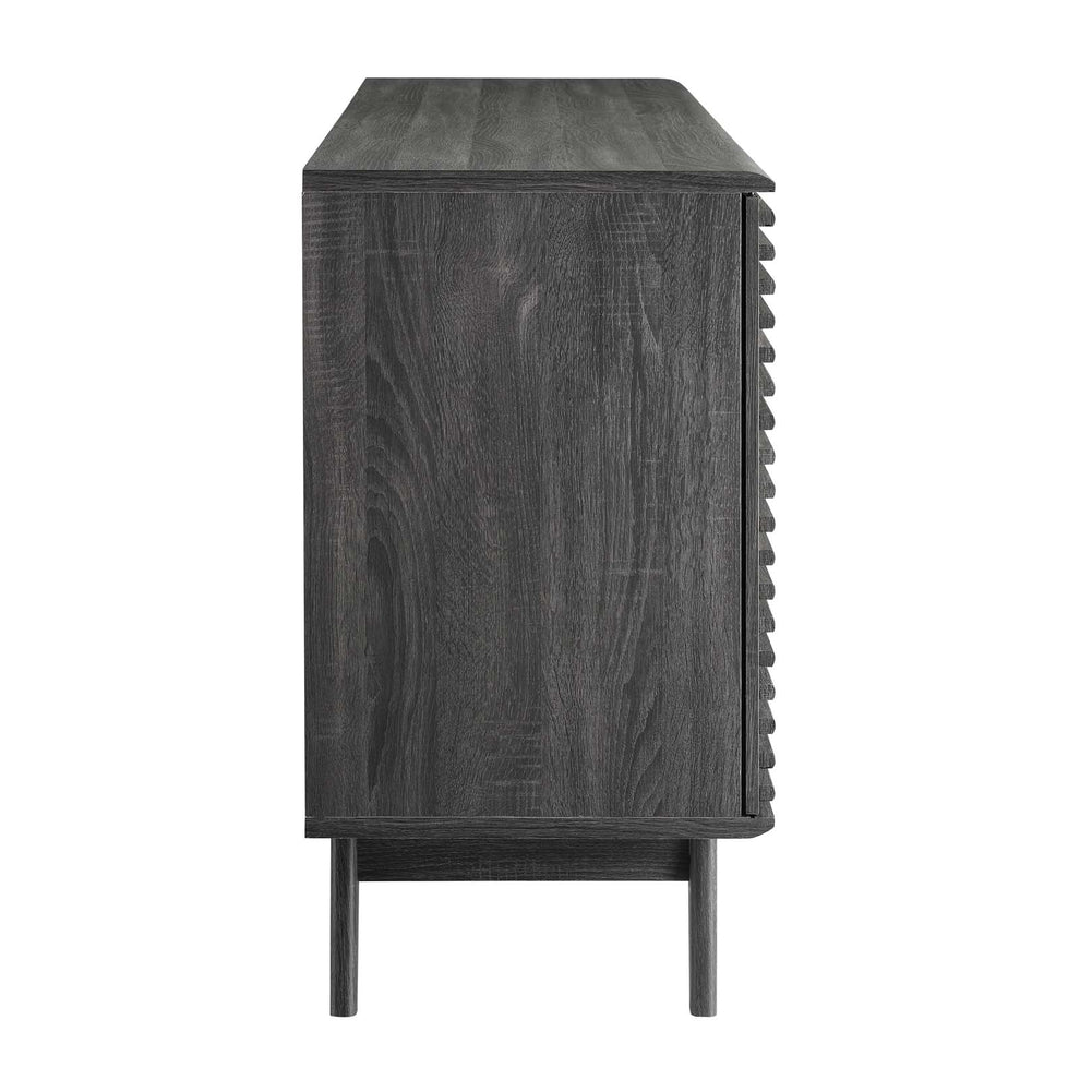Modway Render 63" Sideboard Buffet Table or TV Stand - EEI-3344 walnut  Charcoal and oak color with inner drawers adjustable shelf .  32.5 inch height | Sideboards | Modishstore - 12