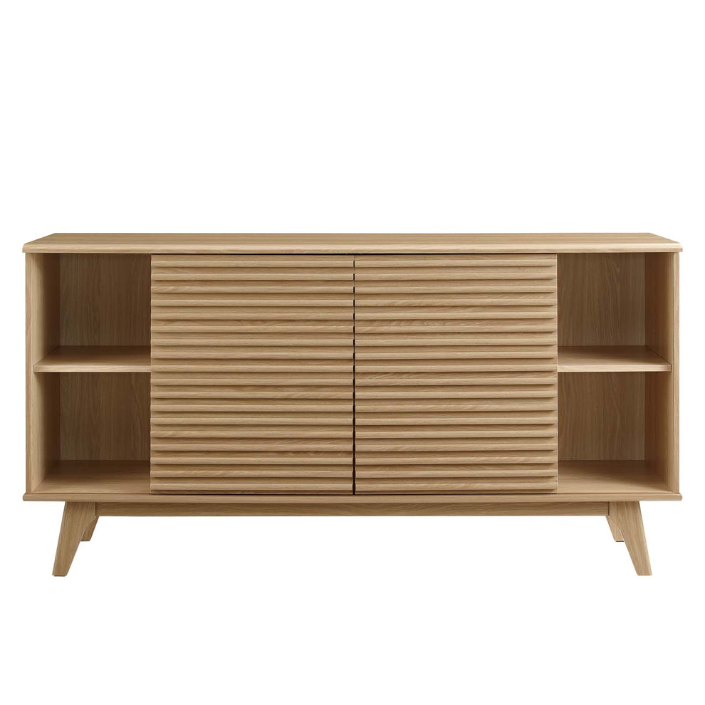 Modway Render 63" Sideboard Buffet Table or TV Stand - EEI-3344 walnut  Charcoal and oak color with inner drawers adjustable shelf .  32.5 inch height | Sideboards | Modishstore - 18