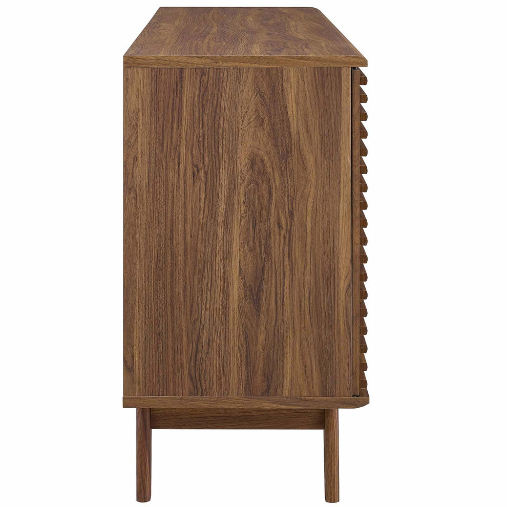 Modway Render 63" Sideboard Buffet Table or TV Stand - EEI-3344 walnut  Charcoal and oak color with inner drawers adjustable shelf .  32.5 inch height | Sideboards | Modishstore - 2