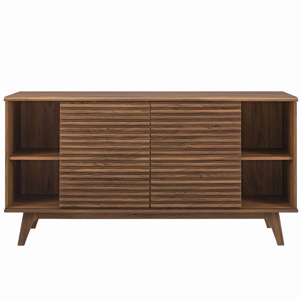 Modway Render 63" Sideboard Buffet Table or TV Stand - EEI-3344 walnut  Charcoal and oak color with inner drawers adjustable shelf .  32.5 inch height | Sideboards | Modishstore - 4