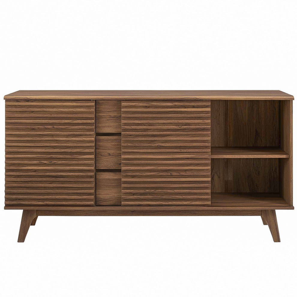 Modway Render 63" Sideboard Buffet Table or TV Stand - EEI-3344 walnut  Charcoal and oak color with inner drawers adjustable shelf .  32.5 inch height | Sideboards | Modishstore - 6