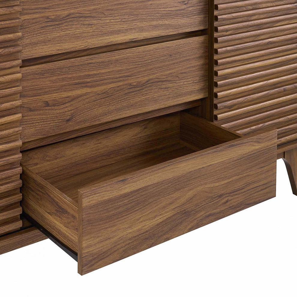 Modway Render 63" Sideboard Buffet Table or TV Stand - EEI-3344 walnut  Charcoal and oak color with inner drawers adjustable shelf .  32.5 inch height | Sideboards | Modishstore - 8
