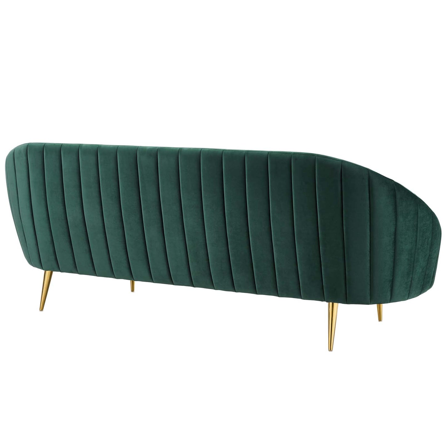 Modway Sublime Vertical Curve Back Performance Velvet Sofa | Sofas | Modishstore-12
