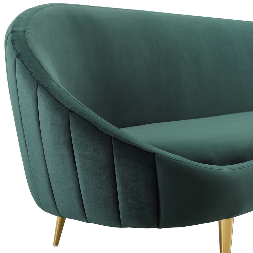 Modway Sublime Vertical Curve Back Performance Velvet Sofa - EEI-3349 | Sofas | Modishstore - 3