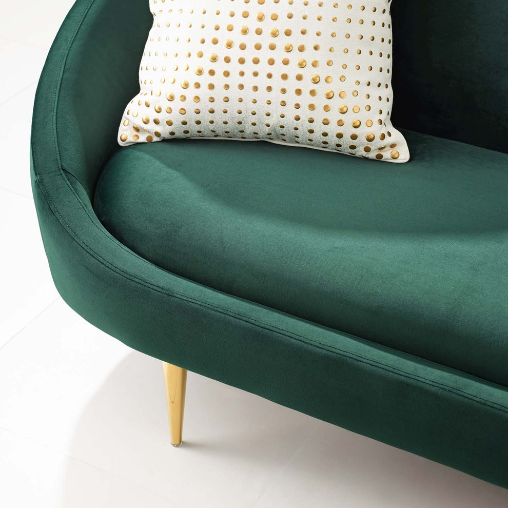 Modway Sublime Vertical Curve Back Performance Velvet Sofa - EEI-3349 | Sofas | Modishstore - 4