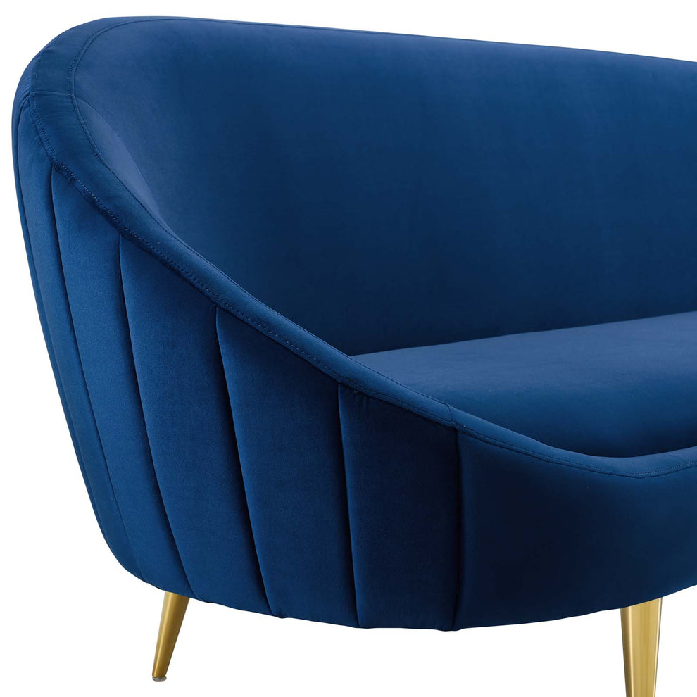 Modway Sublime Vertical Curve Back Performance Velvet Sofa - EEI-3349 | Sofas | Modishstore - 10