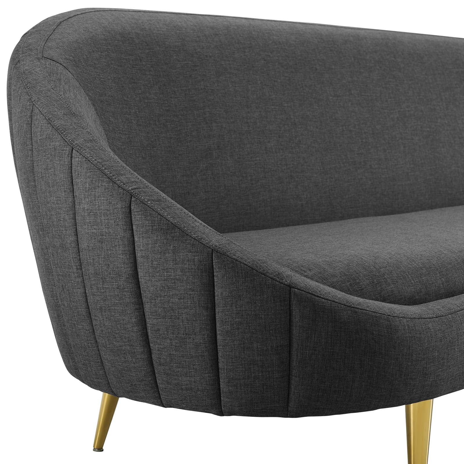 Modway Sublime Vertical Curve Back Fabric Sofa | Sofas | Modishstore-3