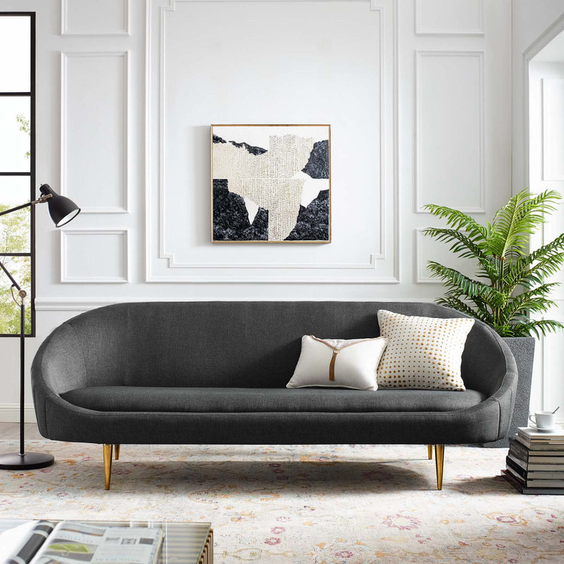Modway Sublime Vertical Curve Back Fabric Sofa - EEI-3350 | Sofas | Modishstore - 1