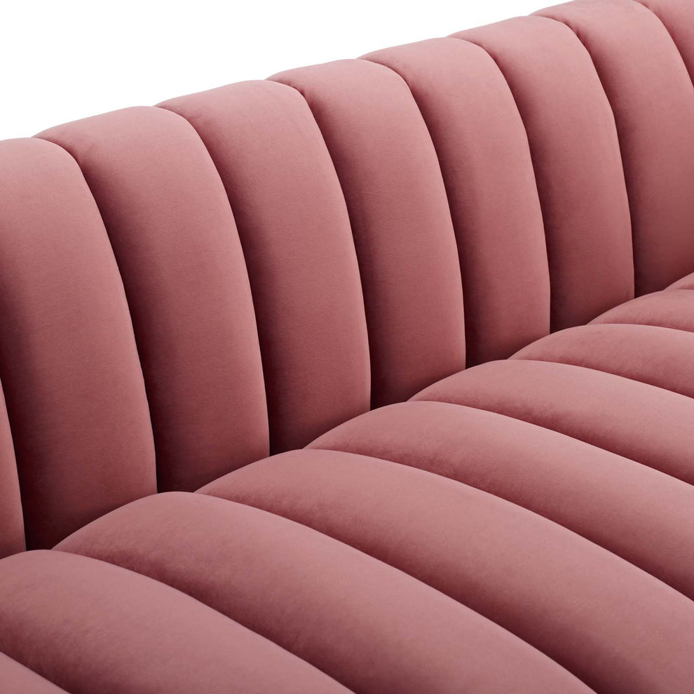 Modway Entertain Vertical Channel Tufted Performance Velvet Sofa - EEI-3351 | Sofas | Modishstore - 12