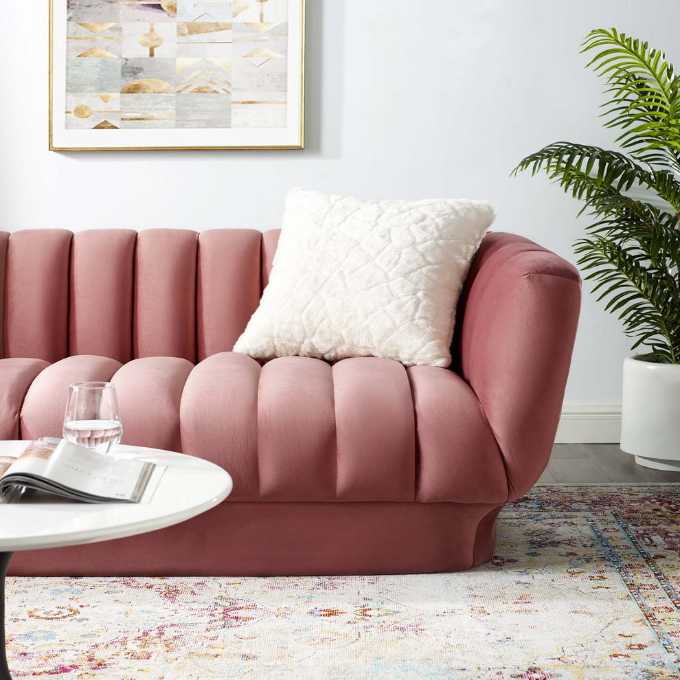 Modway Entertain Vertical Channel Tufted Performance Velvet Sofa - EEI-3351 | Sofas | Modishstore - 9