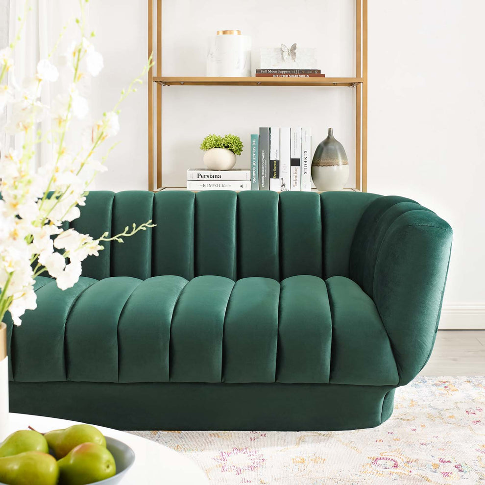 Modway Entertain Vertical Channel Tufted Performance Velvet Sofa - EEI-3351 | Sofas | Modishstore - 13