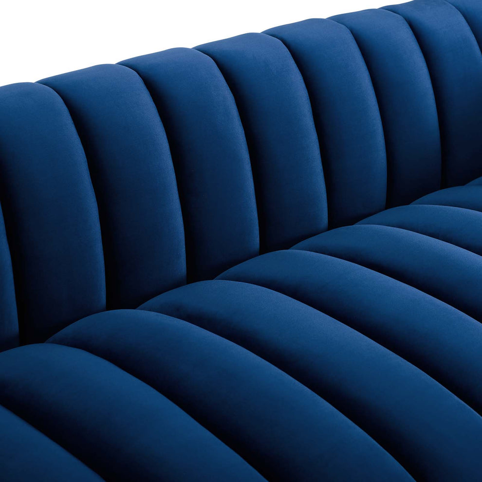 Modway Entertain Vertical Channel Tufted Performance Velvet Sofa - EEI-3351 | Sofas | Modishstore - 3