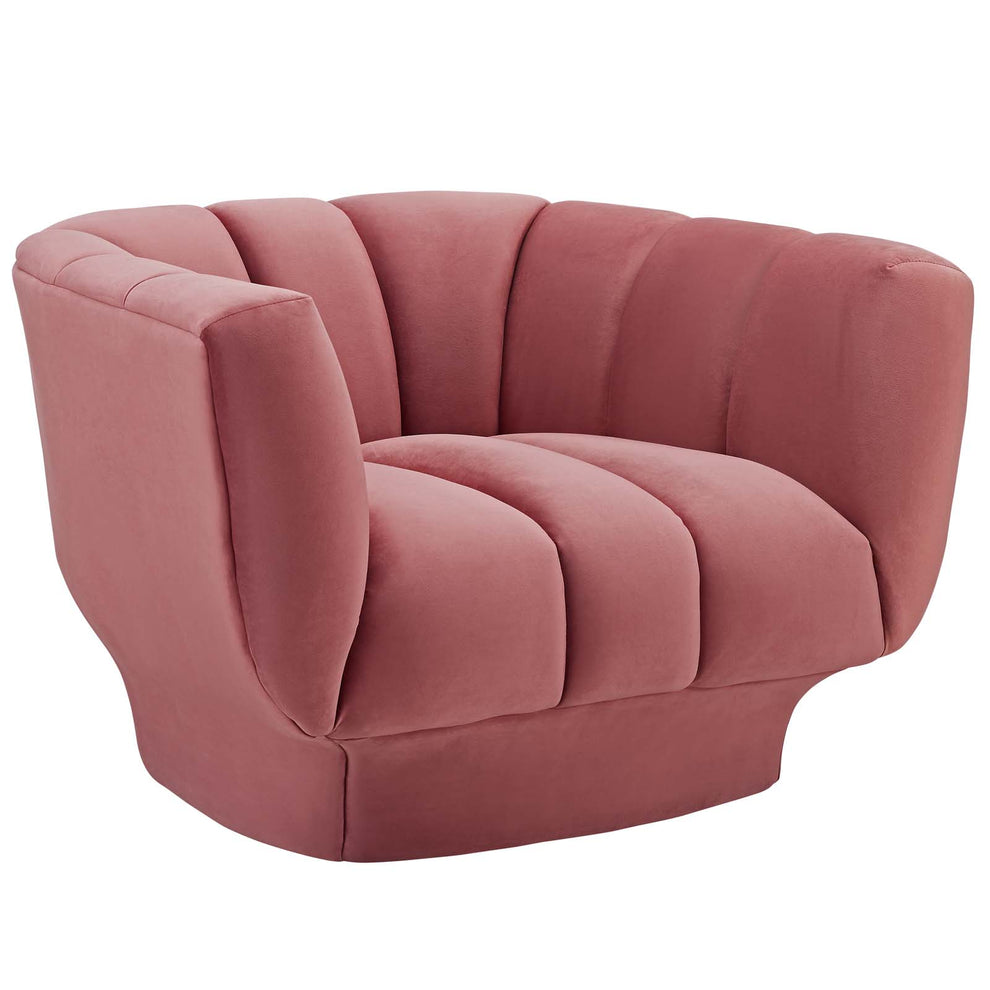 Modway Entertain Vertical Channel Tufted Performance Velvet Armchair - EEI-3352 | Armchairs | Modishstore - 20