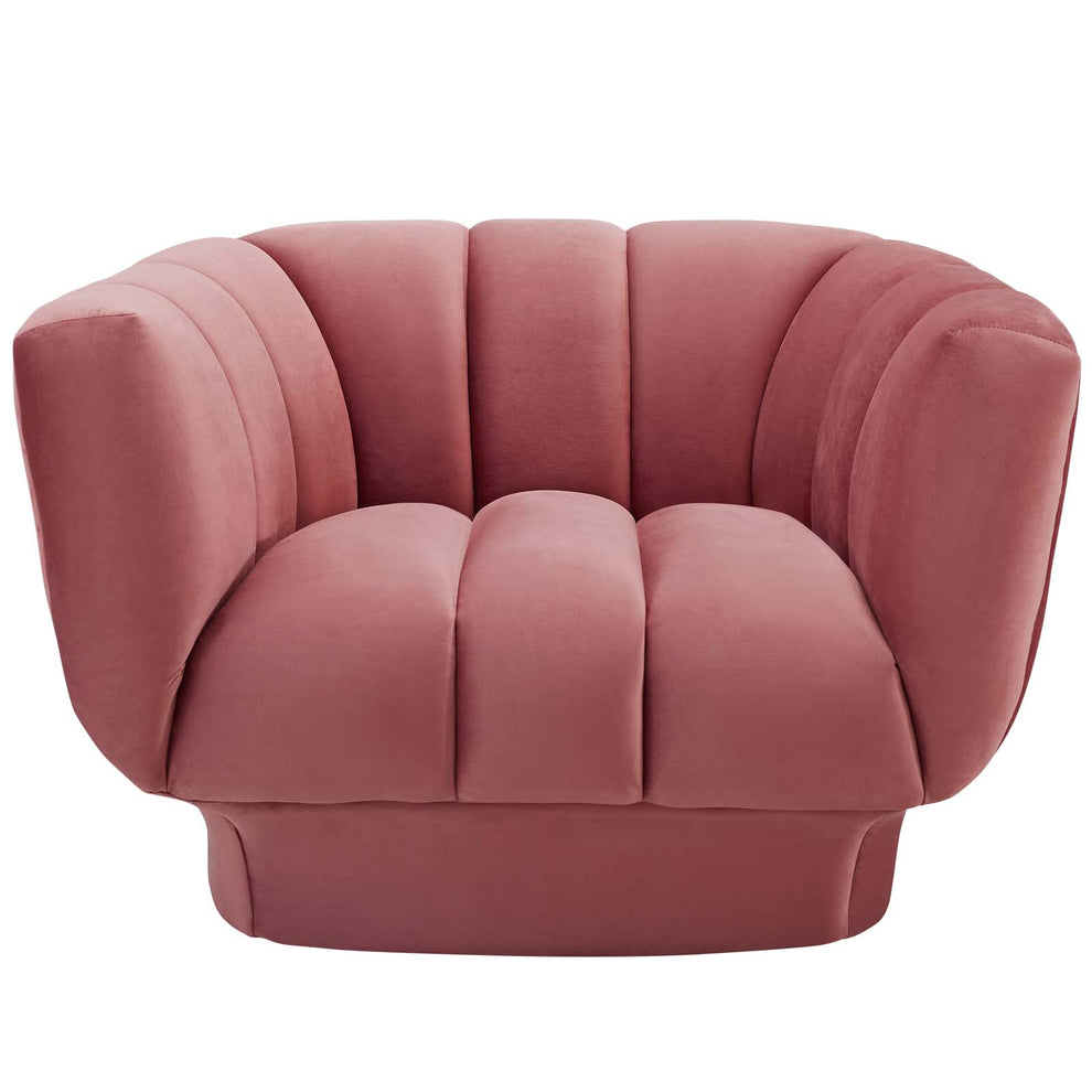 Modway Entertain Vertical Channel Tufted Performance Velvet Armchair - EEI-3352 | Armchairs | Modishstore - 21