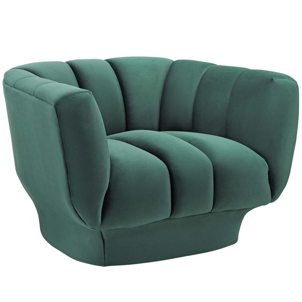 Modway Entertain Vertical Channel Tufted Performance Velvet Armchair - EEI-3352 | Armchairs | Modishstore - 5