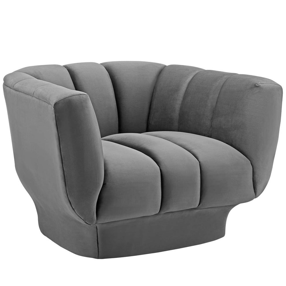 Modway Entertain Vertical Channel Tufted Performance Velvet Armchair - EEI-3352 | Armchairs | Modishstore - 17