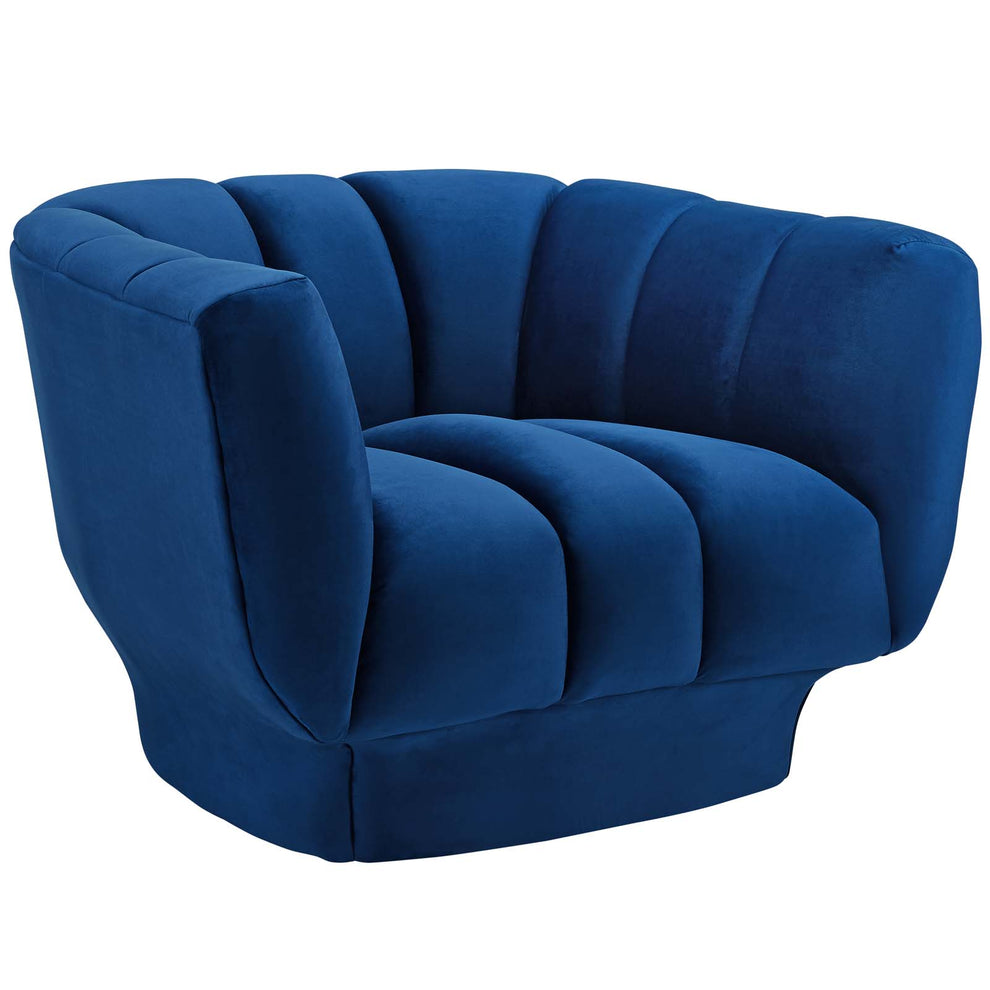 Modway Entertain Vertical Channel Tufted Performance Velvet Armchair - EEI-3352 | Armchairs | Modishstore - 4